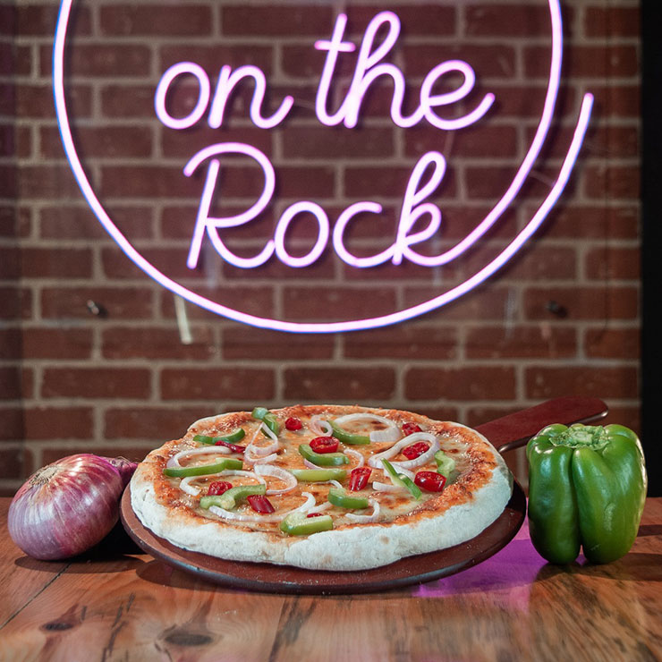 Pizza on the rock